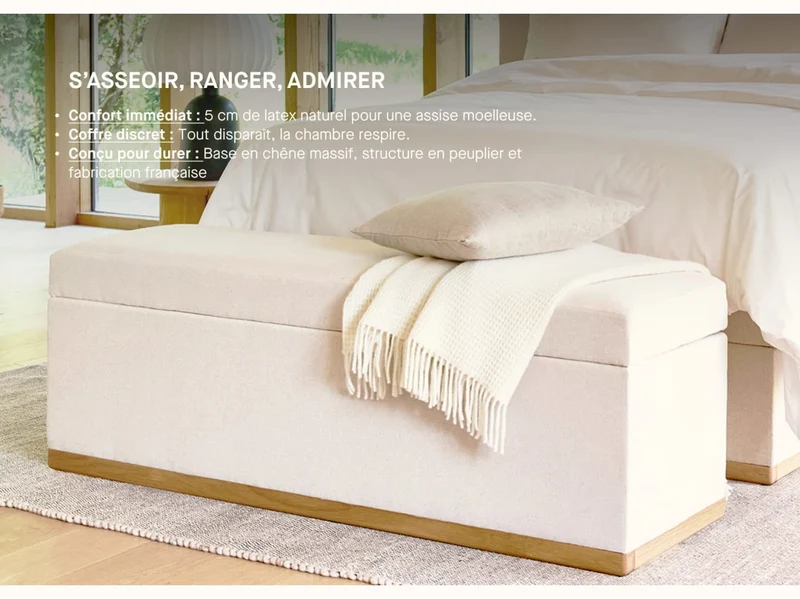 Banc en bois massif La Pause
