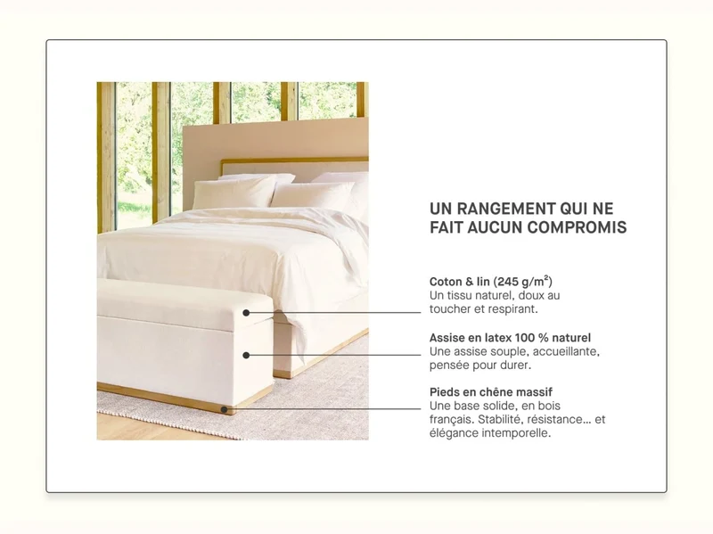Banc en bois massif La Pause