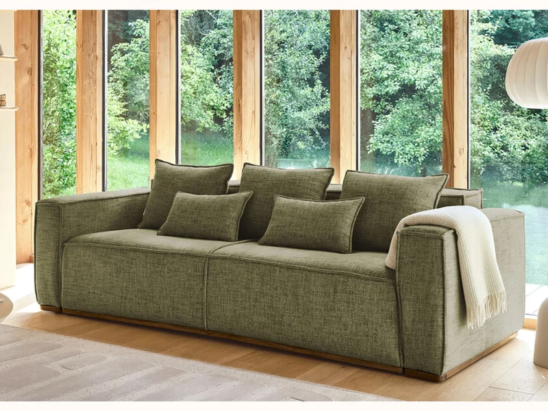 Canapé convertible avec base en bois FOLIA