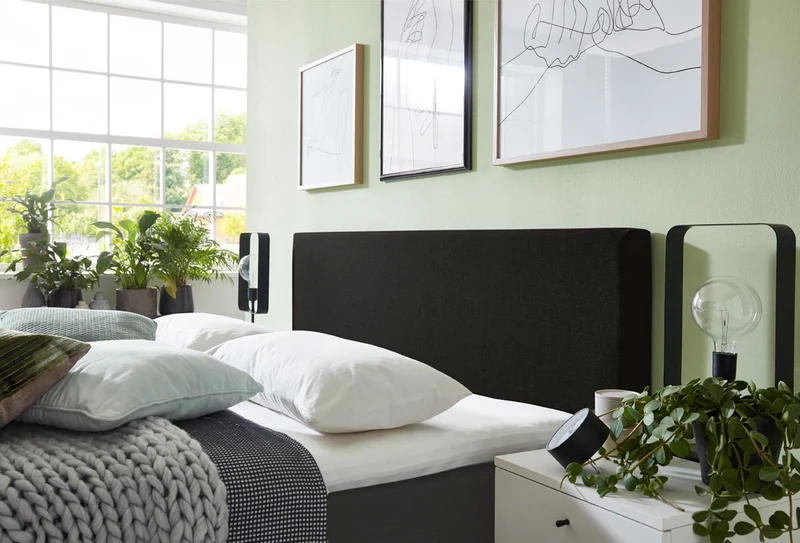 Boxspringbett Angebot 140x200/180x200 (BD-100) – Stoff schwarz, H3, schnell lieferbar
