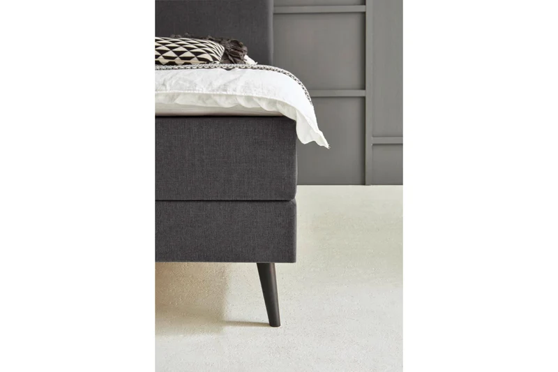 Boxspringbett (BD-450) 140/160/180x200, Stoff beige, anthrazit, H3, schnell lieferbar