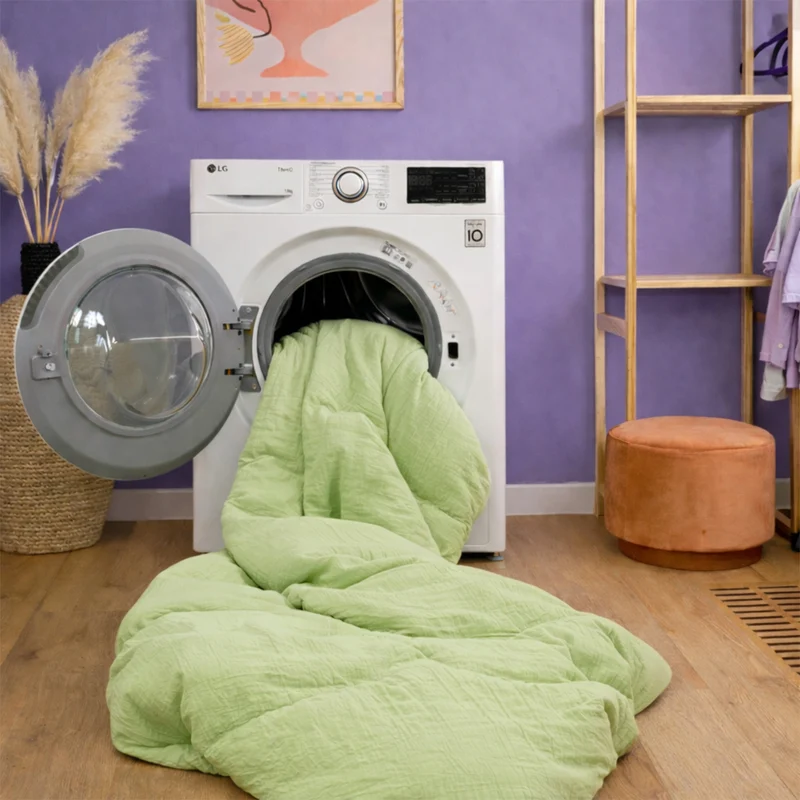 Wasbaar All Season Dekbed | Mousseline | Light Green