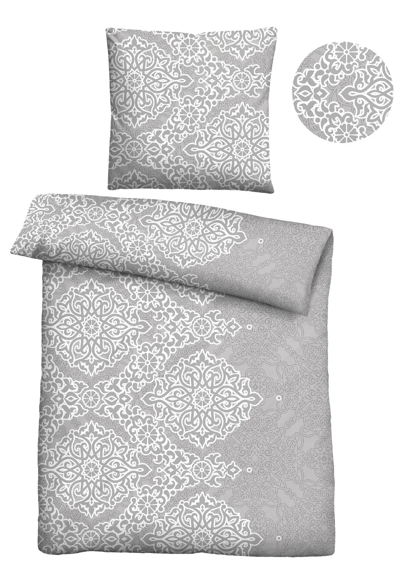 Castell Poly-Cotton Seersucker Bettwäsche – Sturmgrau (0290334)