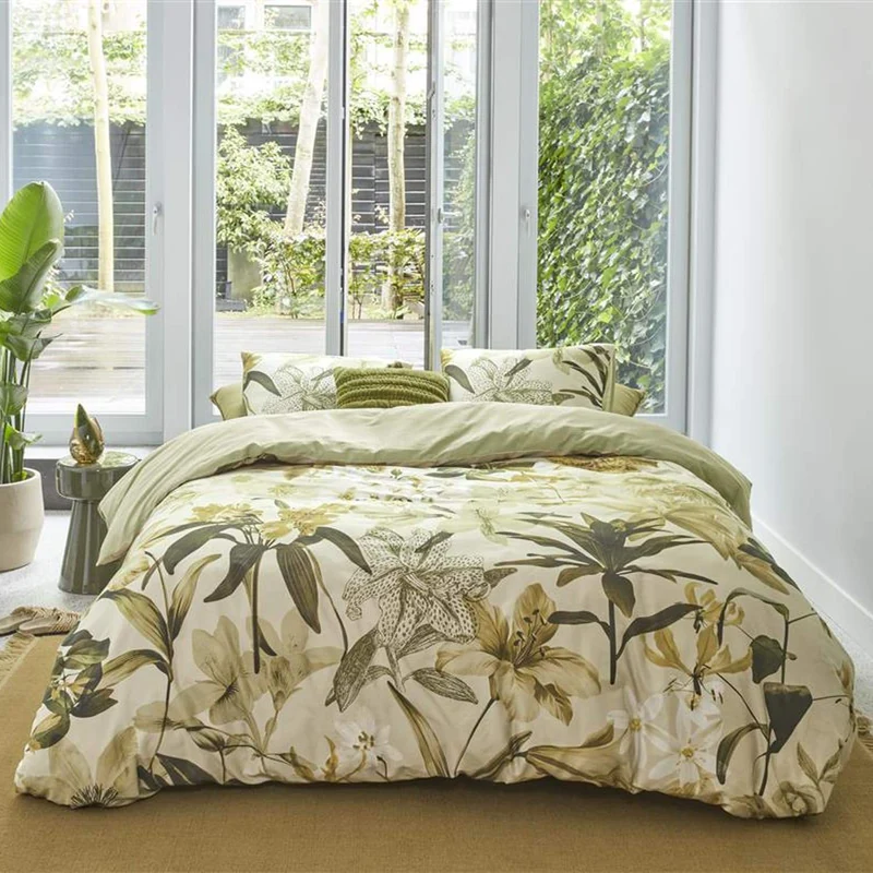 Bedding House Kiley Green Mako-Satin Bettwäschegarnitur