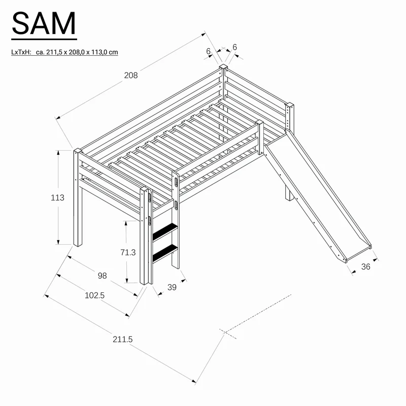 Betten-ABC Bubema Sam Hochbett