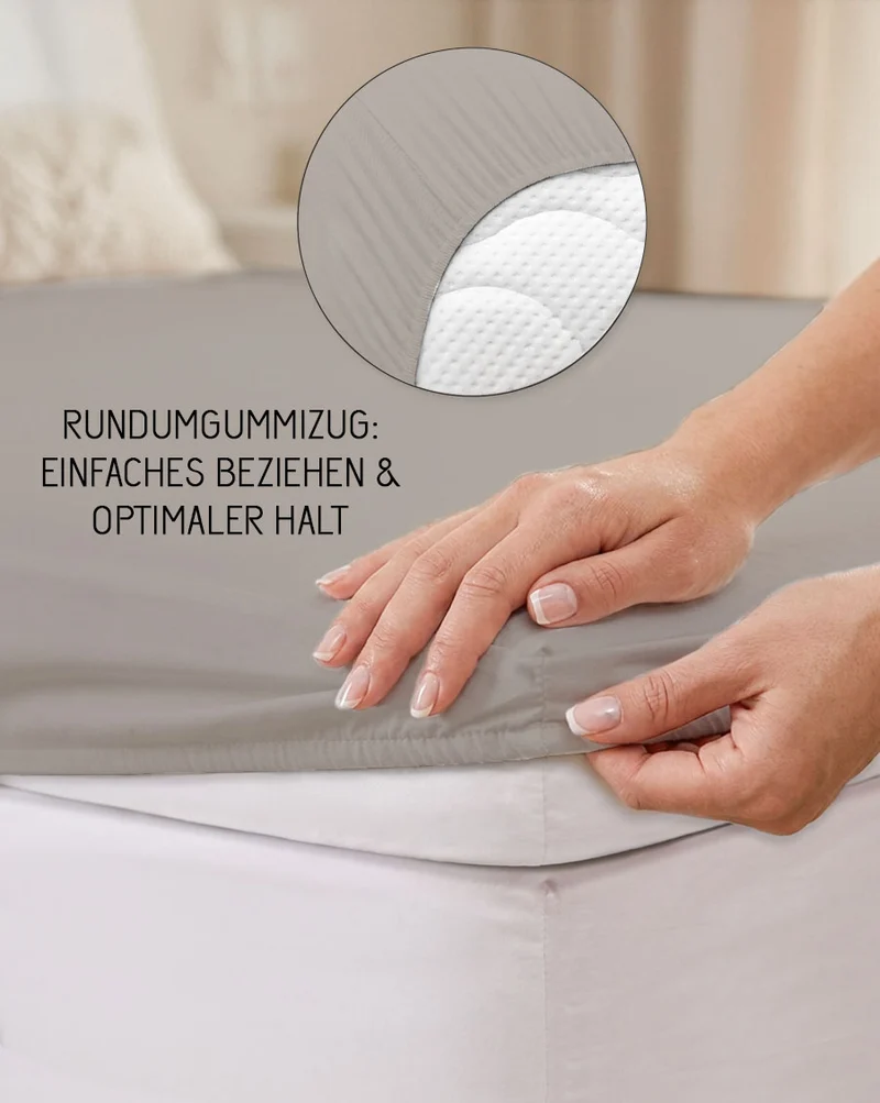 biberna Jersey-Elastic-Topper Spannbetttuch (0077641)