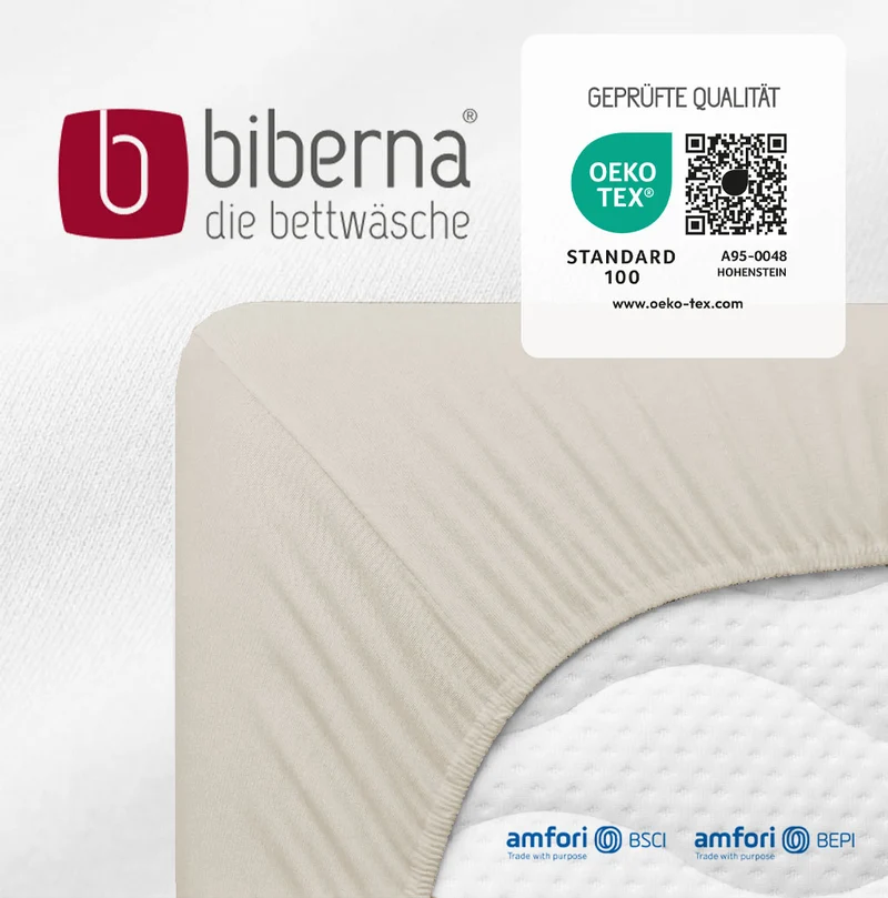 biberna Jersey-Elastic-Topper Spannbetttuch (0077641)