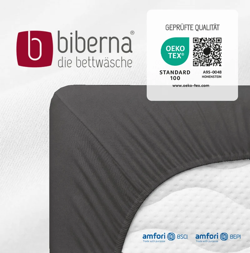 biberna Jersey-Elastic-Topper Spannbetttuch (0077641)