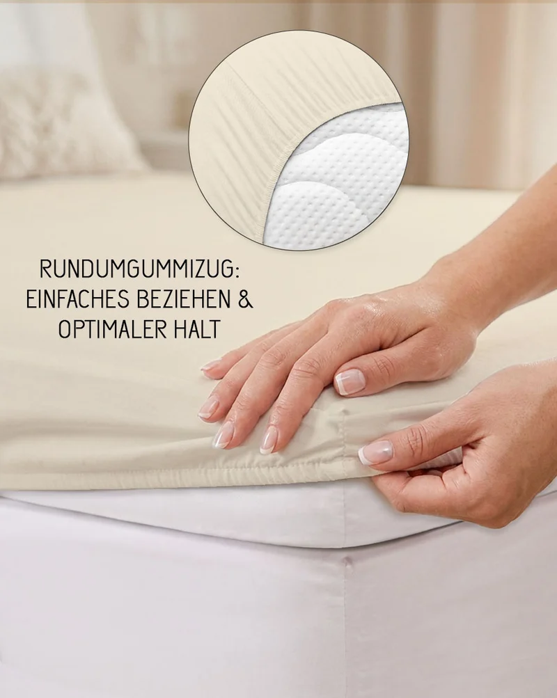 biberna Jersey-Elastic-Topper Spannbetttuch (0077641)