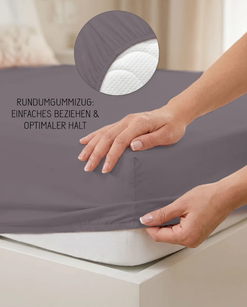 biberna Jersey-Elastic-Boxspring Spannbetttuch (0077640)