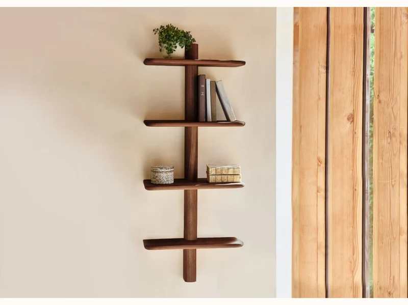 Étagère murale en bois massif BAOBAB - 4 tablettes