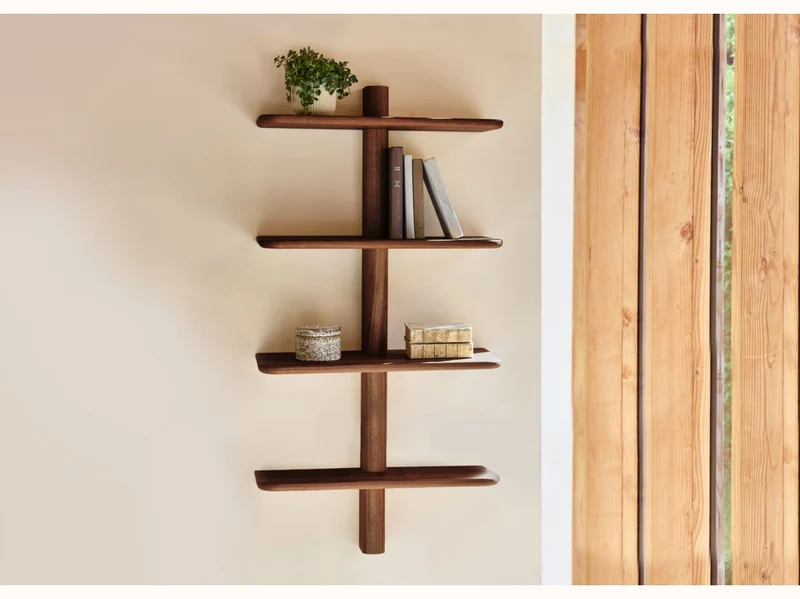 Étagère murale en bois massif BAOBAB - 4 tablettes