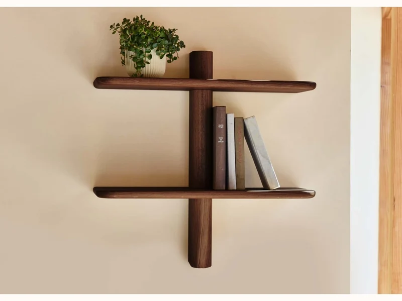 Étagère murale en bois massif BAOBAB - 2 tablettes
