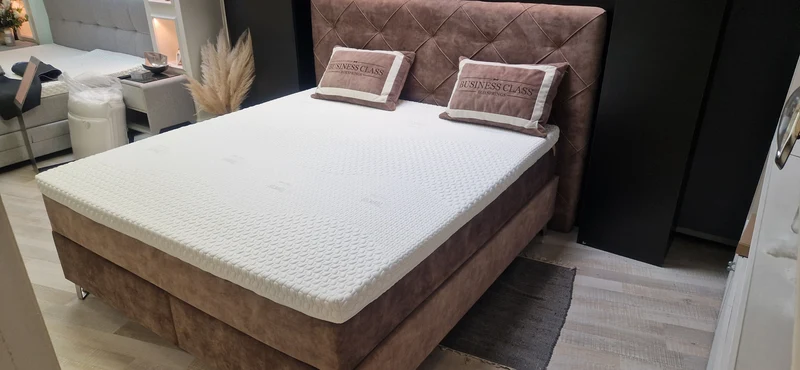 Boxspringbett 180x200 cm – Samt braun – Ausstellungsstück HG 2/3