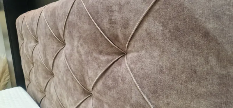 Boxspringbett 180x200 cm – Samt braun – Ausstellungsstück HG 2/3