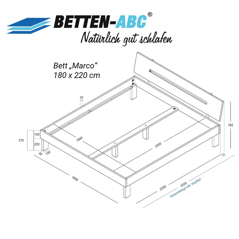 Betten-ABC Bubema Marco Massivholzbett