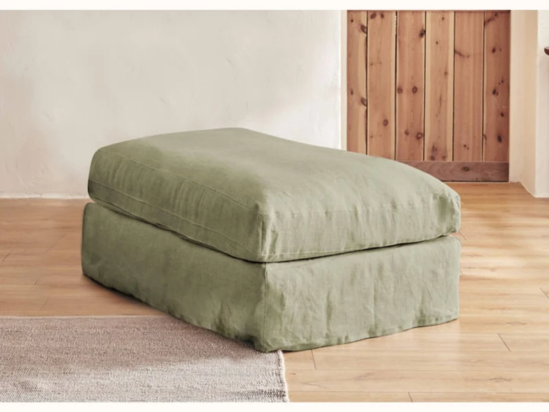 Pouf en lin LENO