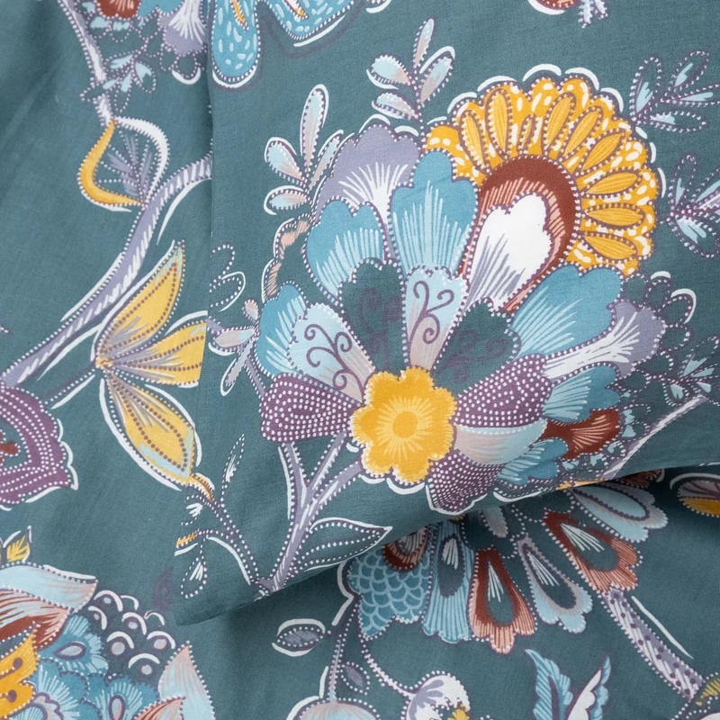 HappyBed Kussensloop | Flower Harmony | Set van 2 | Katoen