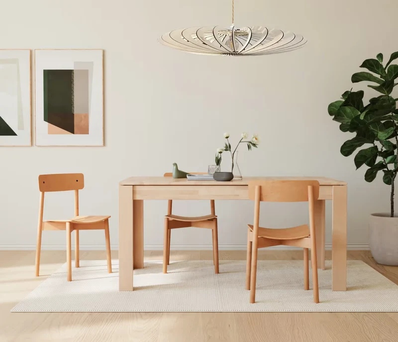 Table à manger extensible en bois massif MAIA