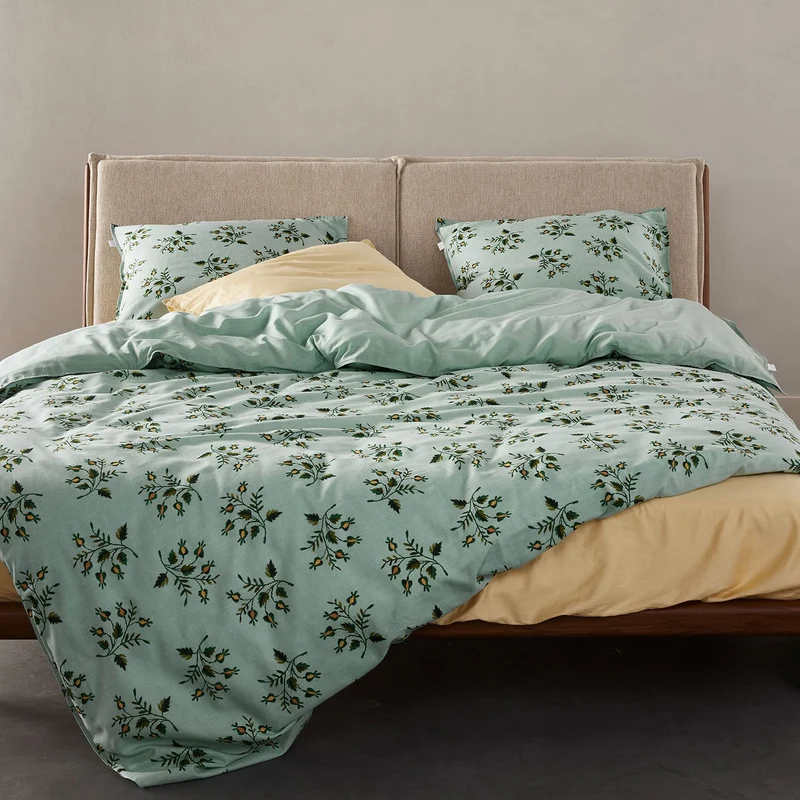 Essenza Jolien Surf Green Renforce Bio-Baumwoll-Bettwäsche