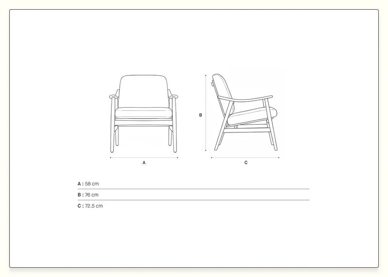 Fauteuil en bois LYRA