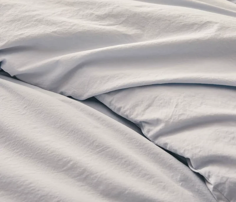 Drap housse en coton lavé