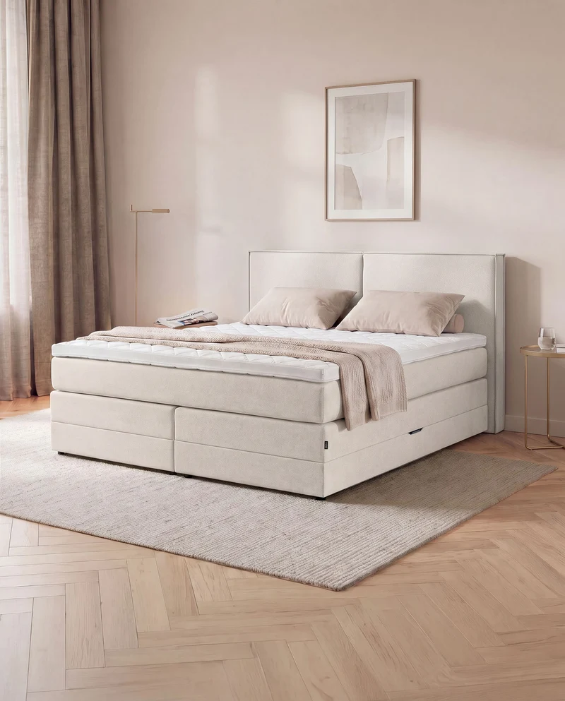 Boxspringbett River – mit Bettkasten oder elektrisch verstellbar