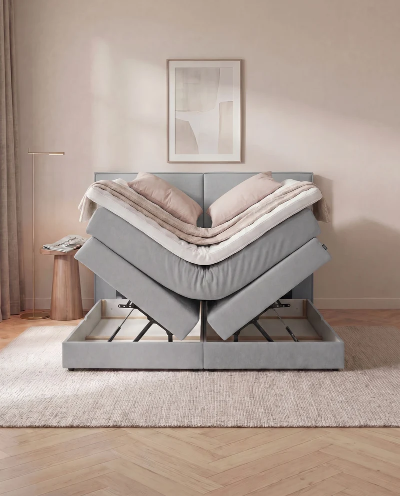 Boxspringbett River – mit Bettkasten oder elektrisch verstellbar