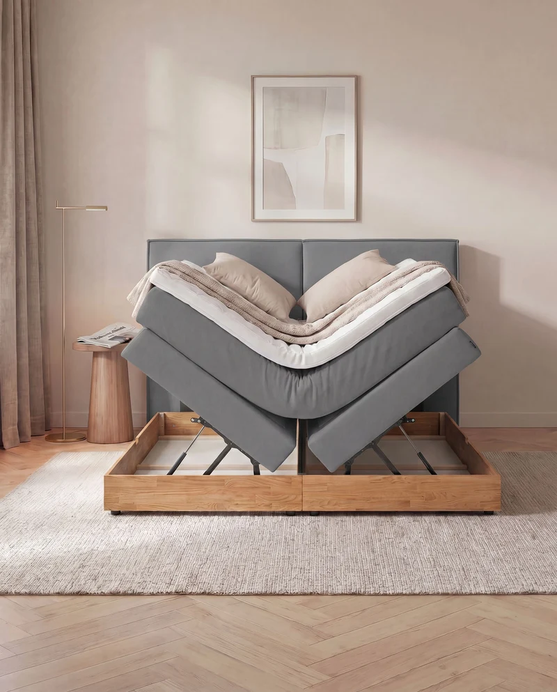 Boxspringbett River – mit Bettkasten oder elektrisch verstellbar
