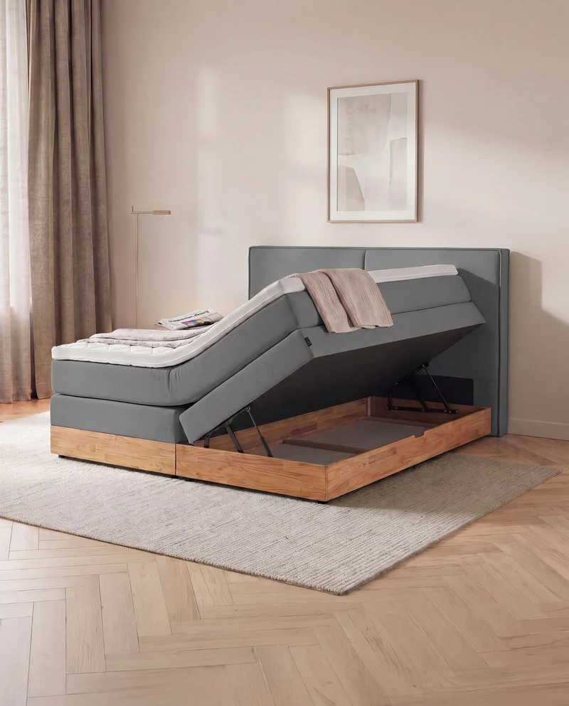 Boxspringbett River – mit Bettkasten oder elektrisch verstellbar
