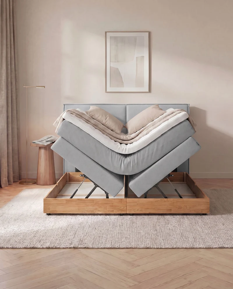 Boxspringbett River – mit Bettkasten oder elektrisch verstellbar