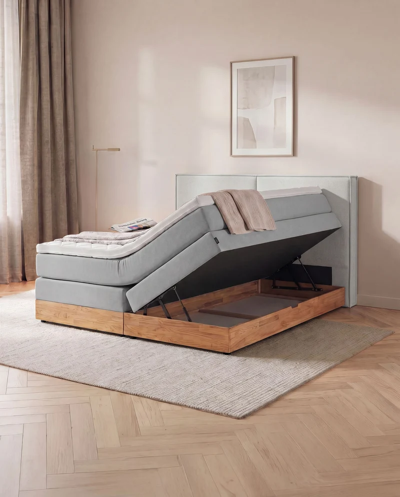 Boxspringbett River – mit Bettkasten oder elektrisch verstellbar