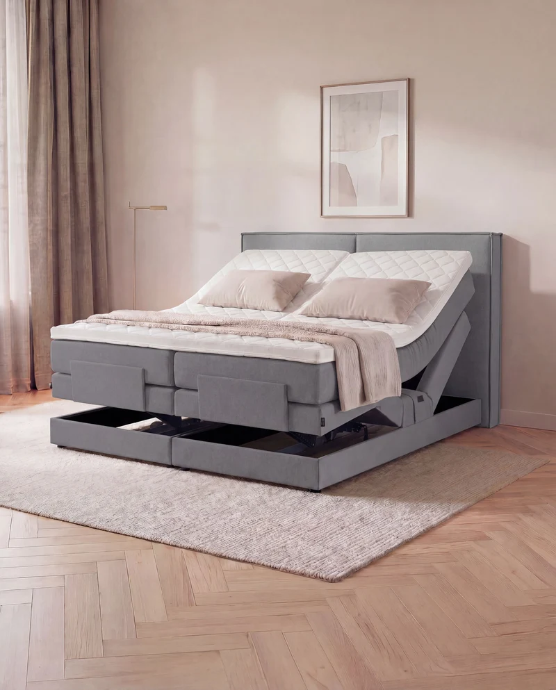 Boxspringbett River – mit Bettkasten oder elektrisch verstellbar
