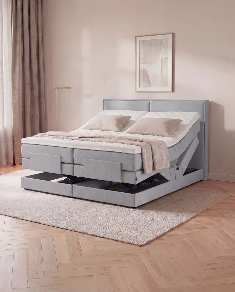 Boxspringbett River – mit Bettkasten oder elektrisch verstellbar