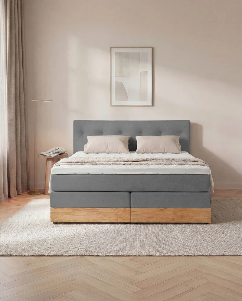 Boxspringbett Atla – mit Bettkasten oder elektrisch verstellbar