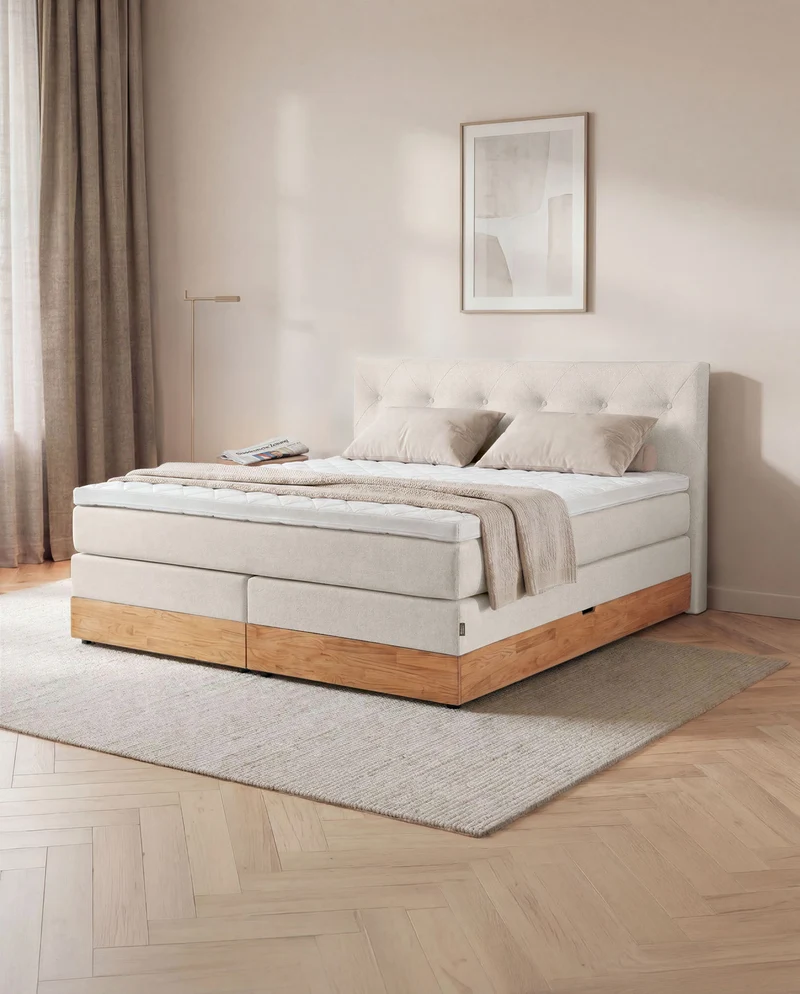 Boxspringbett Atla – mit Bettkasten oder elektrisch verstellbar