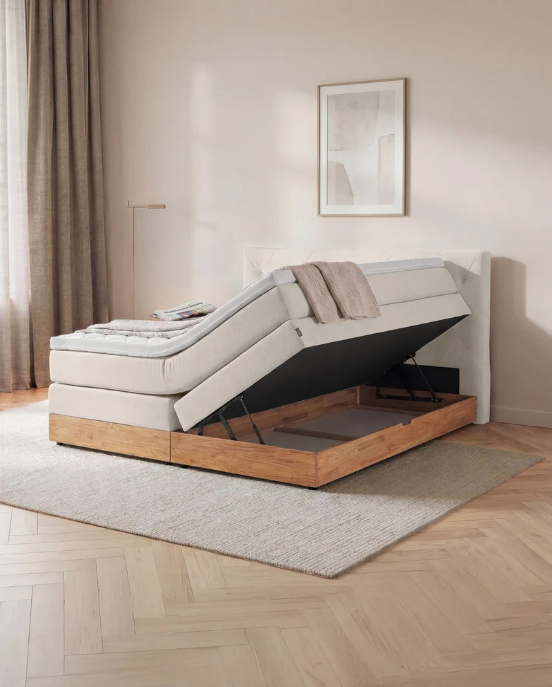 Boxspringbett Atla – mit Bettkasten oder elektrisch verstellbar