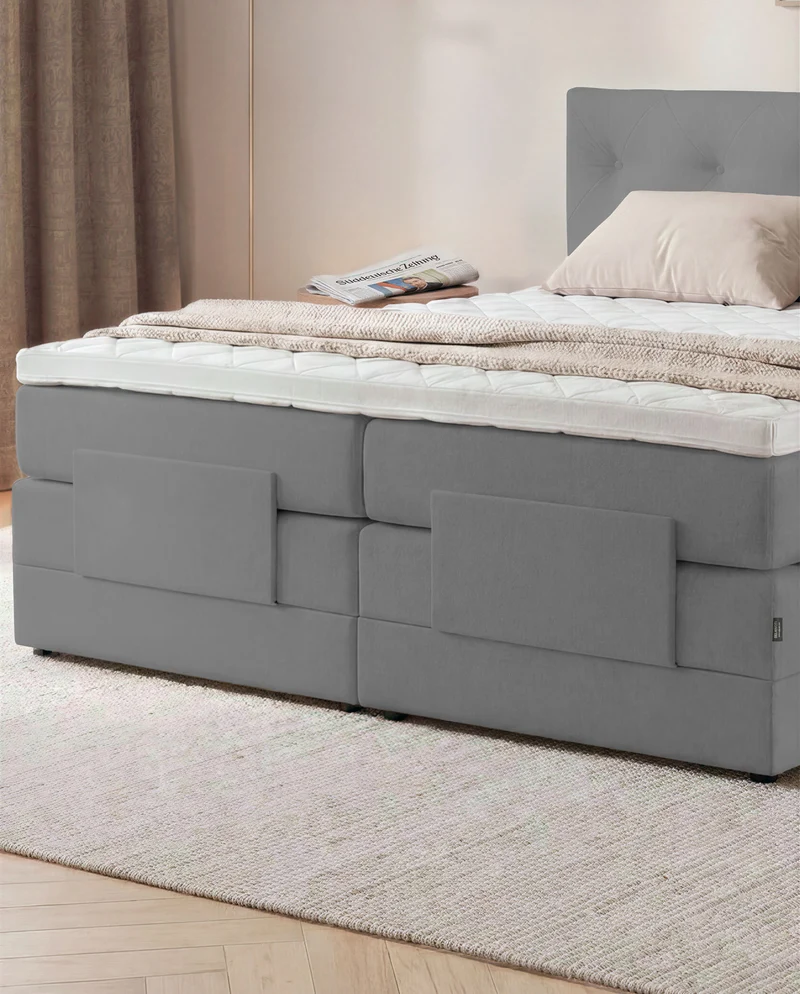 Boxspringbett Atla – mit Bettkasten oder elektrisch verstellbar