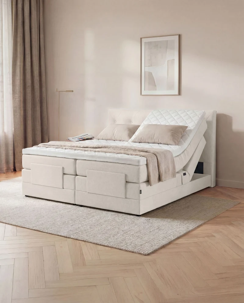 Boxspringbett Atla – mit Bettkasten oder elektrisch verstellbar