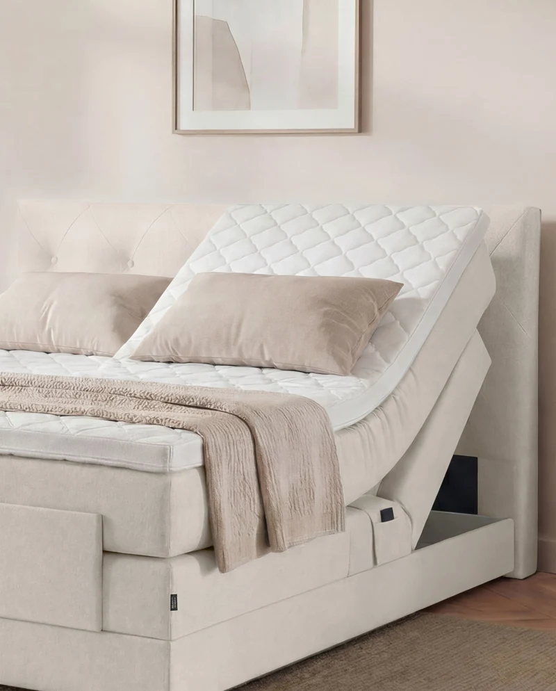 Boxspringbett Atla – mit Bettkasten oder elektrisch verstellbar