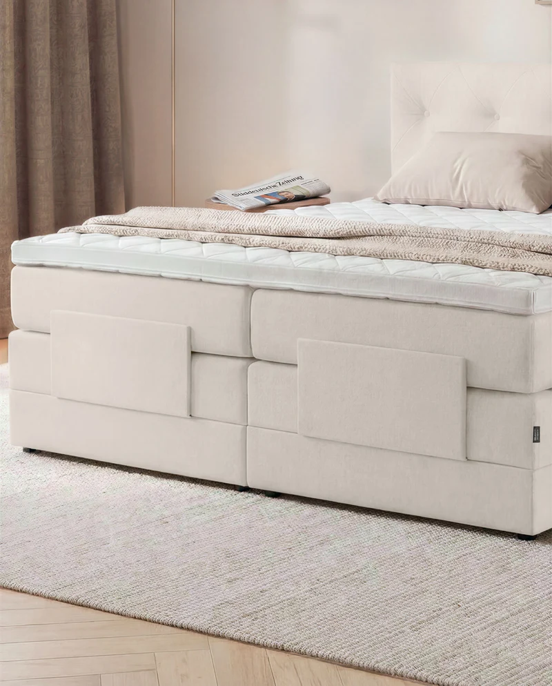 Boxspringbett Atla – mit Bettkasten oder elektrisch verstellbar