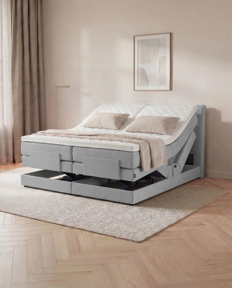 Boxspringbett Atla – mit Bettkasten oder elektrisch verstellbar