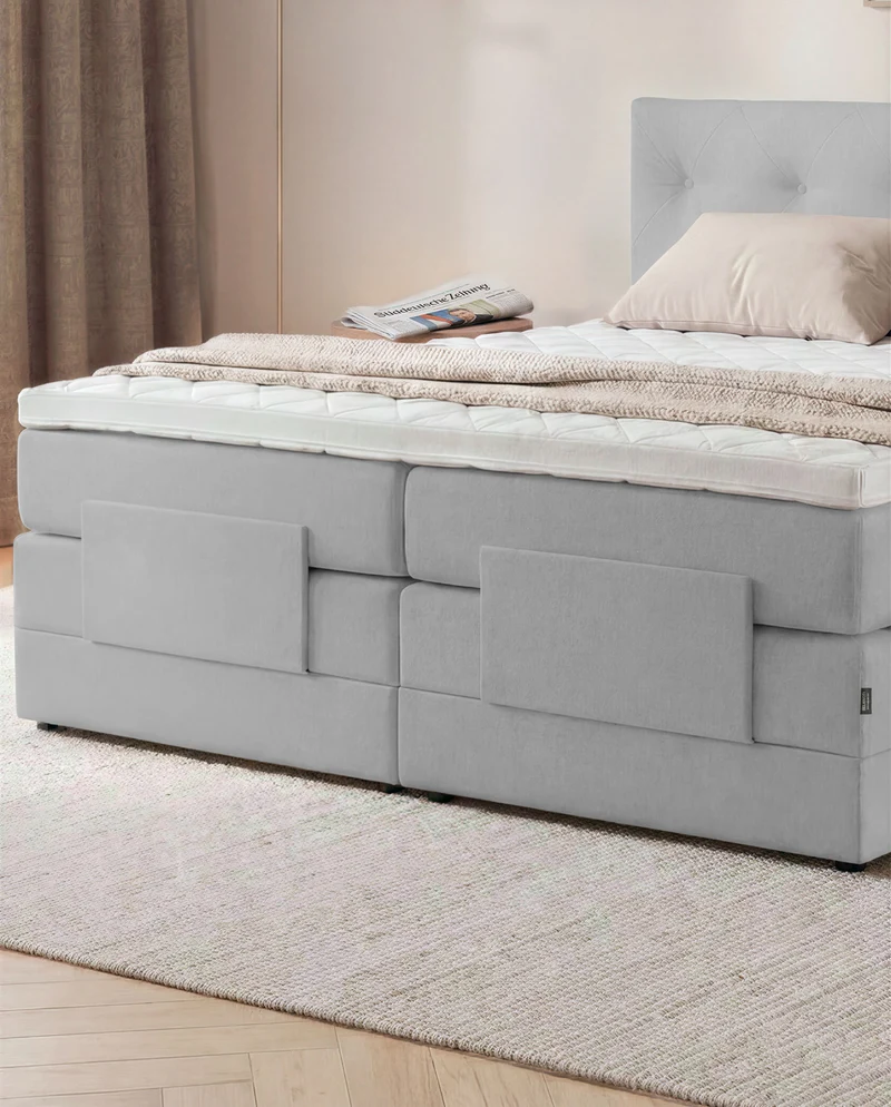 Boxspringbett Atla – mit Bettkasten oder elektrisch verstellbar