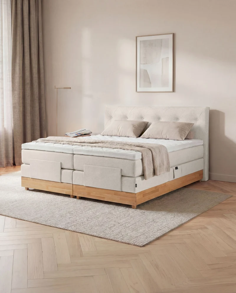Boxspringbett Atla – mit Bettkasten oder elektrisch verstellbar