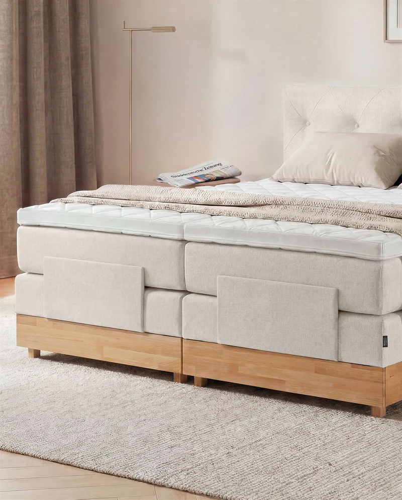 Boxspringbett Atla – mit Bettkasten oder elektrisch verstellbar