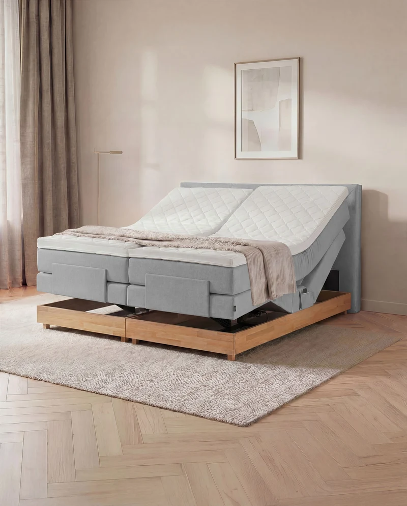 Boxspringbett Atla – mit Bettkasten oder elektrisch verstellbar
