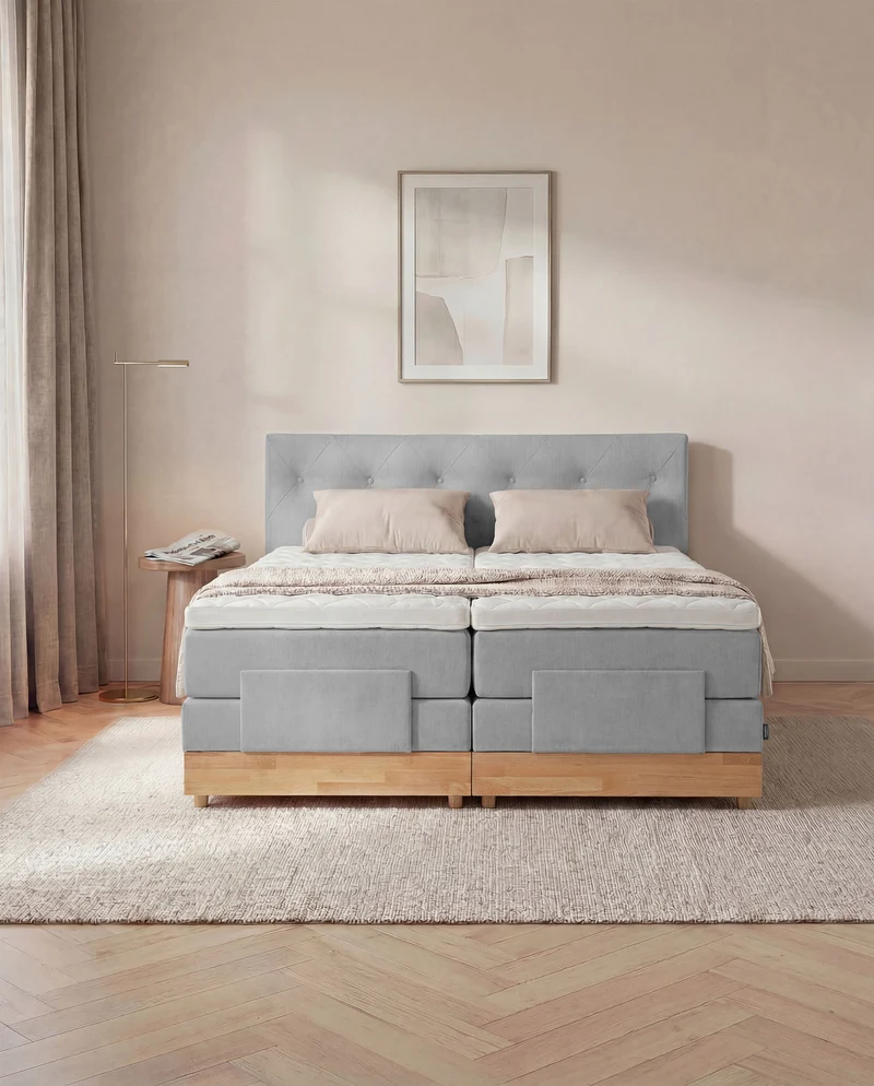 Boxspringbett Atla – mit Bettkasten oder elektrisch verstellbar
