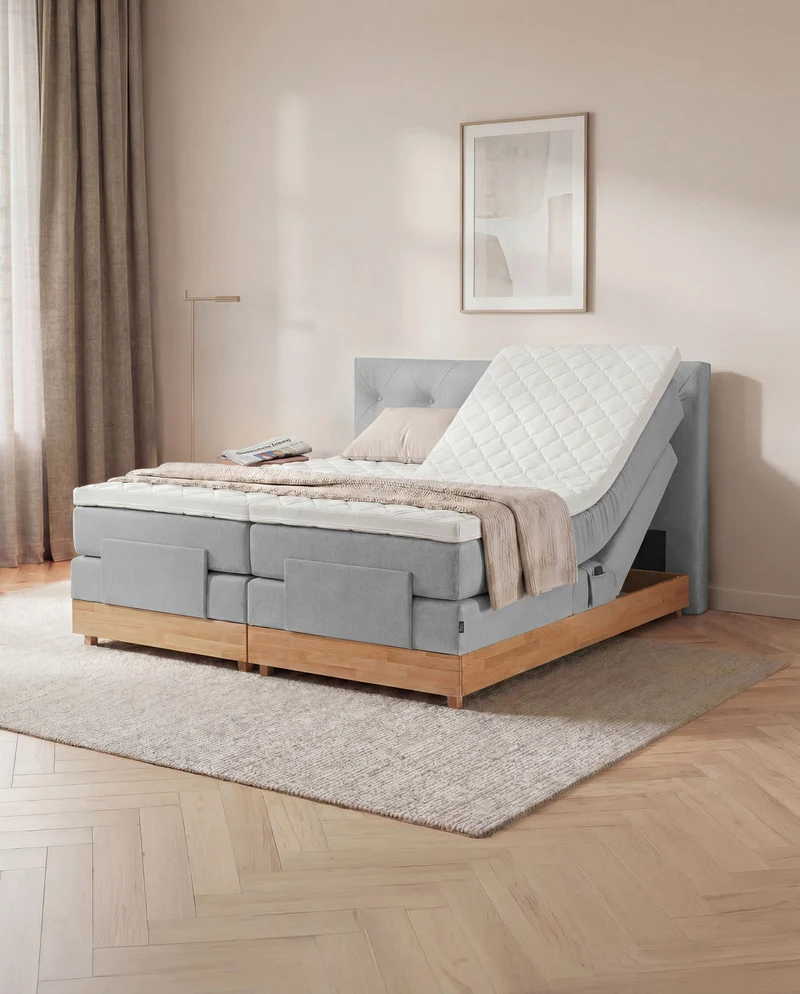 Boxspringbett Atla – mit Bettkasten oder elektrisch verstellbar