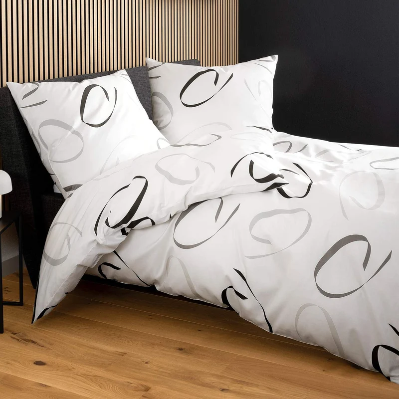 Janine J.D. 87102-10 Weiß Mako-Satin Bettwäschegarnitur