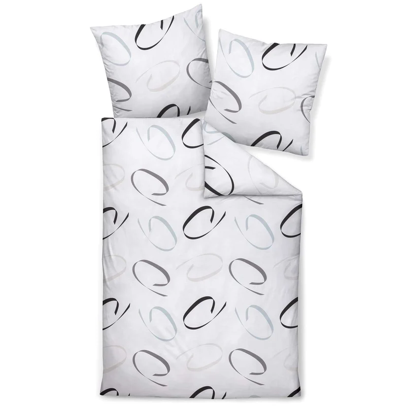 Janine J.D. 87102-10 Weiß Mako-Satin Bettwäschegarnitur